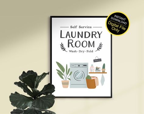 Laundry Room Artwork, Laundry Illustration, Laundry Room Wall Art, Laundry Wall, Laundry Wall Art, Laundry Room Sign, Room Wall Painting, Room Artwork, Laundry Room Signs