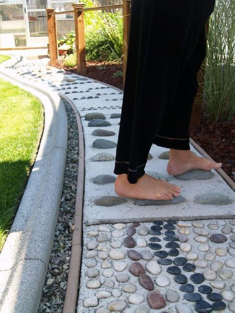 Reflexology Path, Sensory Path, Outdoor Learning Spaces, Healing Garden, Sensory Garden, Children's Garden, Natural Playground, Stone Path, Outdoor Classroom