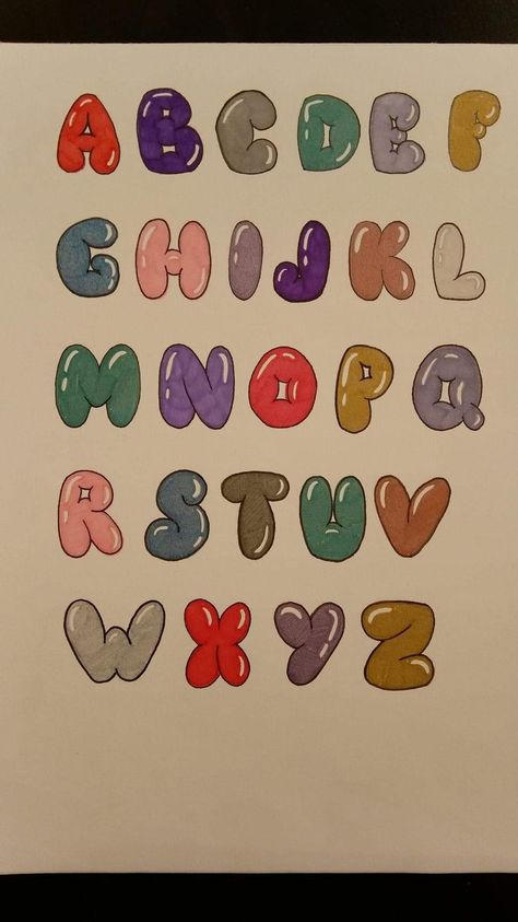 Birthday Balloon Drawings Simple, Ballon Font Alphabet, Balloon Font Alphabet, Ballon Letters Drawing, Birthday Fonts Alphabet, How To Draw Balloon Letters, Balloon Letters Font, Ballon Letters Diy, Card Fonts Hand Lettering