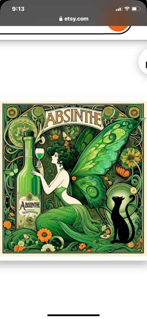 Absinthe Tattoo, Absinthe Green Aesthetic, Absinthe Poster, The Green Fairy Absinthe, Absinthe Art, Absinthe Fairy, Green Fairy Absinthe, Potion Labels, Absinthe