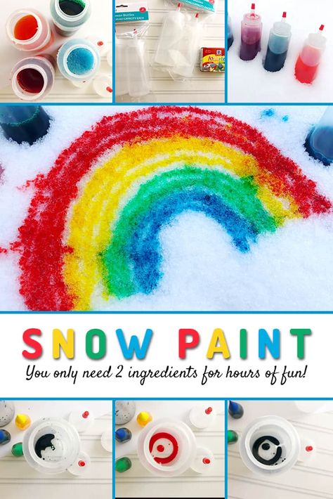 Easy 2-ingredient snow paint recipe for you and your kids to enjoy during the winter break! Also great for activities for playgroups! via @AndreaDeckard Snow Paint, Homemade Snow, Hot Chocolate Recipe Homemade, Paint Recipe, Winter Activity, Homemade Marshmallows, Homemade Hot Chocolate, Food Colouring, How To Make Snow