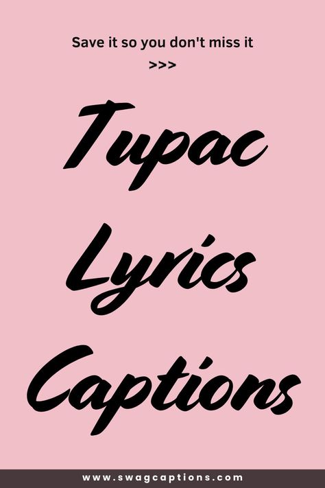 Looking for iconic "Tupac Lyrics Captions" that add a powerful edge to your posts? Explore a collection of unforgettable lines from Tupac’s greatest hits that capture raw emotion, resilience, and life wisdom. Perfect for Instagram captions, quotes, or even a dose of inspiration. Tap into the timeless legacy of Tupac Shakur with these captivating lyrics! 2pac Captions, Song Lyrics Captions For Instagram Rap, Tupac Captions, Rnb Lyrics Captions, Billie Eilish Lyrics Captions, Tupac Lyrics, Best Tupac Quotes, Tupac Tattoo, Lyrics Captions