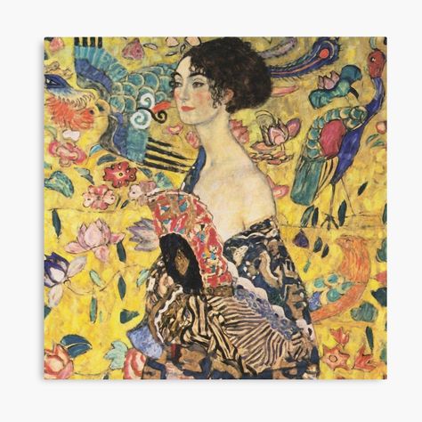 Klimt Women, Art Klimt, Art Mini Toile, Gustav Klimt Art, Klimt Art, Fan Poster, Beautiful Oil Paintings, Mini Canvas Art, Wassily Kandinsky