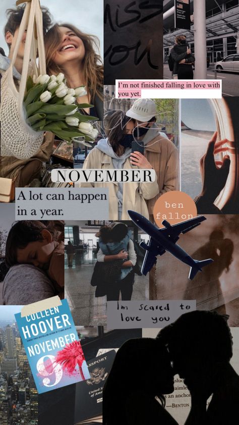 November Nine Aesthetic, November 9 Book Aesthetic, November 9th Aesthetic, Fiction Books Aesthetic, November 9 Aesthetic, November 9 Colleen Hoover, Teen Fiction Books, College Wallpaper, November Books