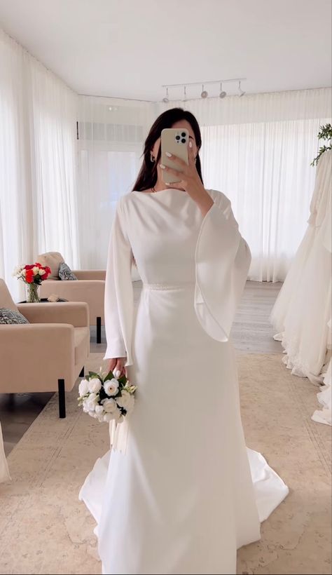 Simple Wedding Dress Hijab, Haircuts For Black Men, Classy Wedding Guest Dresses, Modest Bridal Dresses, Wedding Dress Hijab, Elegant Long Sleeve Wedding Dresses, Muslim Wedding Gown, Fresh Hairstyles, Modest Wedding Dresses With Sleeves