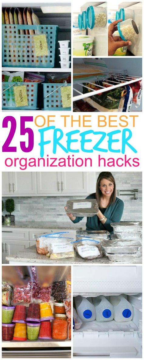 25 Ways to Organize Your Freezer That Will Save Your Sanity Freezer Hacks, Houses Minecraft, Crazy Houses, Diy Organizer, Freezer Organization, Crazy House, Skins Minecraft, Freezer Storage, Minecraft Furniture