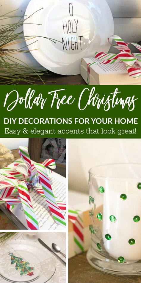 Diy Christmas Serving Tray Dollar Tree, Dollar Tree Christmas Tree Snowflake, Dollar Tree Christmas Decorations, Dollar Tree Christmas Wood Round Signs With Tree, Christmas Centerpieces Doller Tree Glitter Raindeer, Dollar Tree Plates, Sparkly Candles, Dyi Christmas Decorations For Home Dollar Stores Center Pieces, Dollar Diy