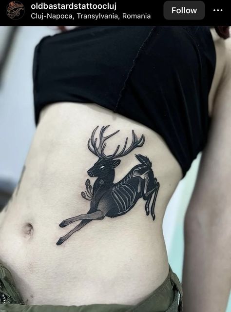 Dark Deer Tattoo, Creepy Deer Tattoo, Gothic Deer Tattoo, Deer Skeleton Tattoo, Skull Sternum Tattoo, Stag Skull Tattoo, Deer Horn Tattoo, Kelpie Tattoo, Cryptid Tattoos