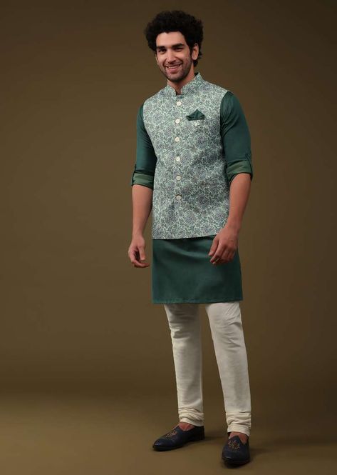 Green Nehru Jacket Men, Bandi Jacket Men, Nehru Jacket For Men, Kalki Fashion, Mens Kurta, Nehru Jacket, Nehru Jackets, Mens Wear, Jacket For Men