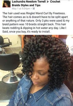 Curls Crochet Hairstyles, Freetress Wand Curl, Crochet Braids Hairstyles Curls, Crochet Braid Pattern, Hai Styles, Crochet Curls, Crochet Braids Freetress, Crochet Hairstyles, Hair Pics