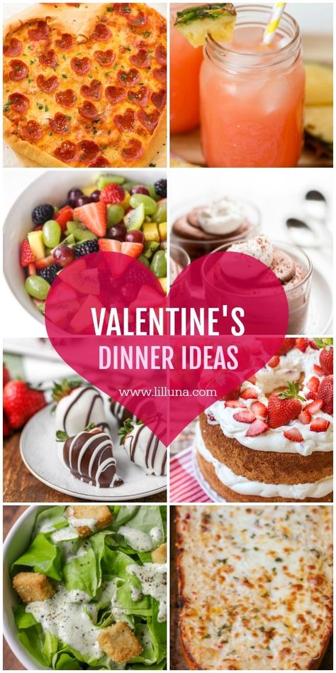 A collection of recipes that make the perfect Valentine's Day Menu!! From main dishes to sides to desserts and drinks, we've got you covered for the perfect Valentine's Dinner! #valentinesdaydinner #valentinesdinnerideas #valentinesdaymenu Valentines Dinner Ideas, Vday Dinner, Valentine's Day Menu Ideas, Easy Steak Marinade Recipes, Parmesan Potato Recipe, Wax Recipe, Strawberry Sheet Cakes, Pink Drink Recipes, Valentine's Dinner