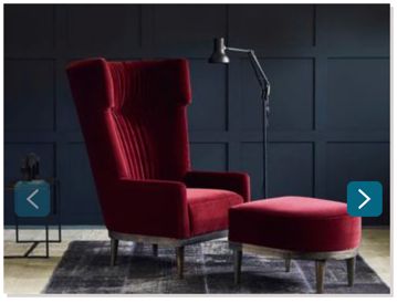 Wing Back Chair, Wingback Dining Chair, High Back Armchair, Contemporary Armchair, Red Chair, Reading Chair, High Back Chairs, Velvet Chair, Velvet Armchair