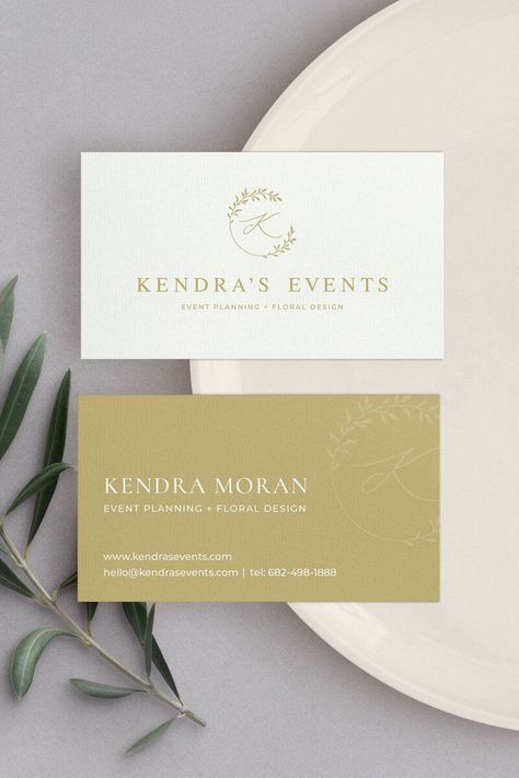 Event Planning Logo Design Ideas, Wedding Planner Card, Wedding Planner Business Card, Planner Logo Design, Florist Business Card, Florist Business, Event Planner Logo, Brand Kits, Event Planning Logo