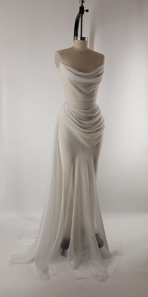 Draped Chiffon Wedding Dress, Roman Goddess Wedding Dress, Femme Fatale Wedding Dress, Draped Chiffon Dress, Wet Look Wedding Dress, Padme Wedding Dress Inspired, Diy Draped Dress, After Wedding Dress For Bride, Drapey Wedding Dress