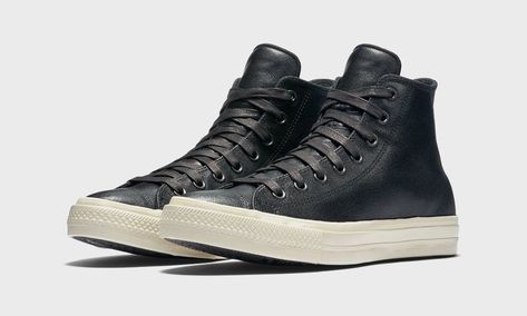 Converse x John Varvatos Chuck Taylor All Star II Leather Brown Leather Converse, Converse Chuck Taylor 2, Black Leather Converse, Converse Boots, Black And White Converse, Leather Converse, Blue Converse, Mens Boots Casual, Motor City