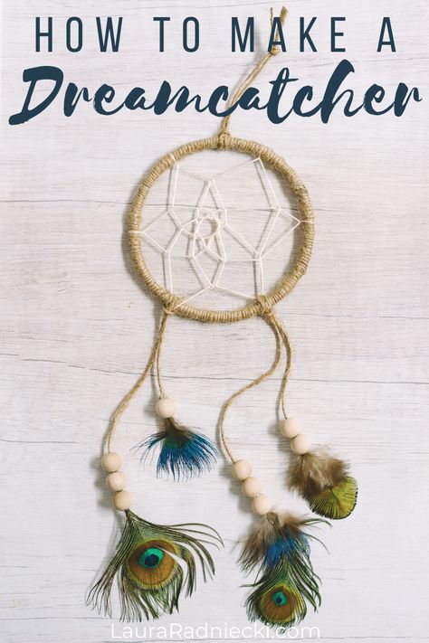 How to Make a Dreamcatcher | DIY Craft Tutorial Making Dream Catchers Diy Dream Catcher For Kids, Homemade Dream Catchers, Dream Catcher For Kids, Dreamcatcher Diy, Diy Dream Catcher Tutorial, Making Dream Catchers, Dream Catcher Tutorial, Dream Catcher Patterns, How To Make Tassels