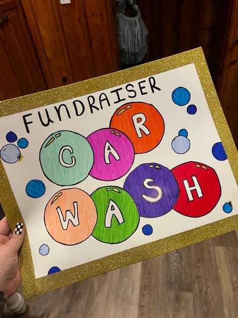 School Car Wash Fundraiser, Carwash Signs Fundraiser, Car Wash Sign Ideas, Cute Car Wash Posters, Fundraising Signs Posters Cute Ideas, Cheer Car Wash Posters Ideas, Car Wash Posters Ideas Diy, Car Wash Signs Posters, Carwash Posters Ideas