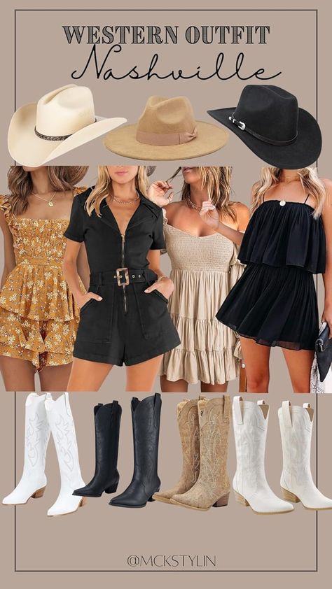 Cowgirl Outfits Amazon, Margarita Outfit Ideas, Stampede Outfits For Women, Amazon Nashville Outfits, Hoedown Party Ideas Outfit, Whiskey Myers Concert Outfit, Country Outfits Women Concert, Western Theme Party Outfit, Nashville Bachelorette Party Outfit