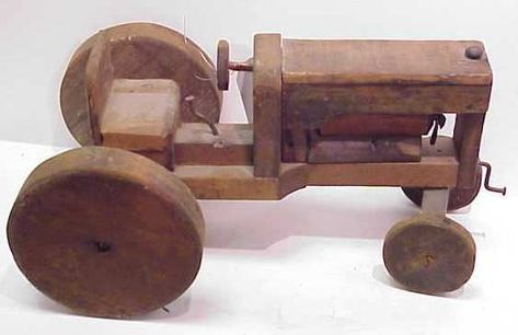 3020A: FOLK ART WOOD TOY TRACTOR, 15", EARLY 20THC : Lot 3020A Wooden Lawn Mower Toy, Reclaimed Wood Bed Frame, Pallet Projects Wall, Wooden Toy Farm, Wood Tile Bathroom, Wooden Toy Car Plans Patterns, Wooden Tractor Toy, Wooden Toy Trucks Simple, Candle Crafts Diy