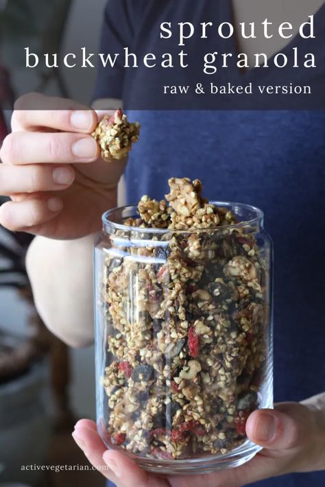 Buckwheat Gluten Free, Raw Vegan Breakfast, Sprouted Buckwheat, Déjeuner Healthy, Buckwheat Granola, Raw Granola, Buckwheat Recipes, Recipes By Ingredients, Vegan Granola