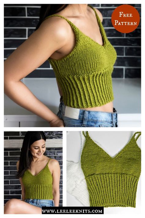 Knitted Tank Top Pattern Free, Knit Crop Top Pattern, Knit Shirt Pattern, Knit Fashion Pattern, Knit Top Pattern Free, Knit Tank Top Pattern, Summer Knitting Patterns, Ornaments Crochet, Knit Top Patterns