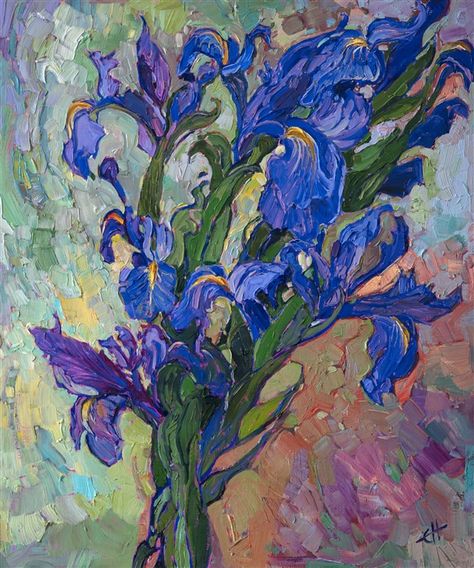 Ideas Painting Canvas, Erin Hanson, Iris Painting, Contemporary Impressionism, Have Inspiration, Canvas Abstract, Impressionism Art, A Level Art, Impressionist Art