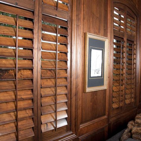 Wood Shutters Indoor, Wood Shutters Interior, Shutters Indoor, Tiny Cafe, Modern Wood Doors, Shutters Interior, Door Treatments, Wooden Window Shutters, Restaurant Layout