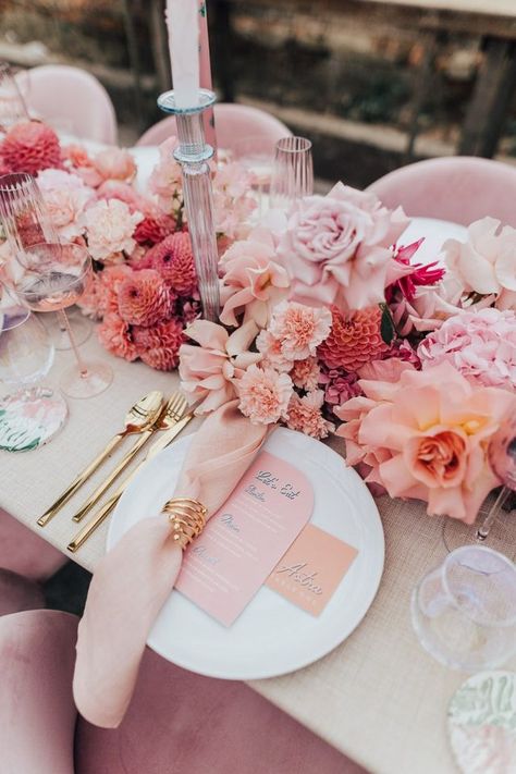 Pink Colour Scheme for Intimate Wedding Inspiration in a Glasshouse Pink Colour Scheme, Carpenter Photography, Pink Wedding Inspiration, Pink Wedding Theme, Pink Color Schemes, Blush Pink Weddings, Rock My Wedding, Pink Themes, Pink Birthday