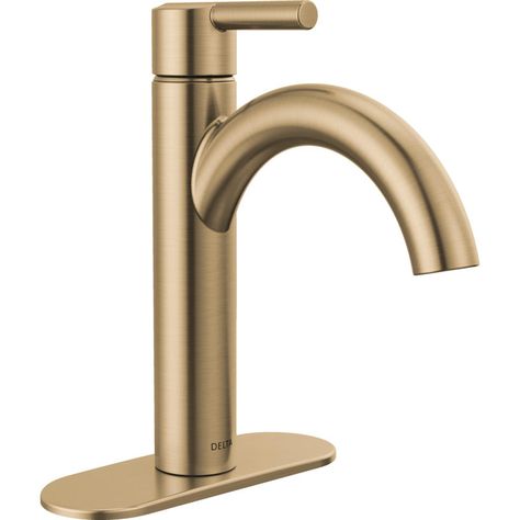 Delta Nicoli Single Hole Faucet Single-handle Bathroom Faucet with Drain Assembly & Reviews | Wayfair