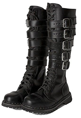 Boots for Burning Man: Leather Steel Toe Knee High Strapped Biker Steampunk Gothic Grunge Hipster Men's Boots #burningman Mens Steampunk, Hipster Boots, Steampunk Boots, Mens Motorcycle Boots, Leather Motorcycle Boots, Goth Boots, Gothic Boots, Combat Style, Aleister Crowley