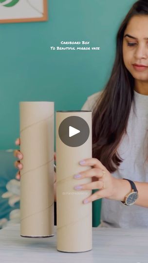 44K views · 2.1K reactions | A Simple & Beautiful DIY Using these Empty Cardboard Boxes.✅❤️❤️

If you also wanna make one for yourself, do check out the step by step process on long YouTube video. 

#diy #cardboardboxcreative #mirrordiy #mosiacart #mirrorvase #diyvase | Chandni's DIY Decor | 2km · Piece of Mind Cardboard Crafts Decoration, Cardboard Box Diy, Piece Of Mind, Diy Vase, Beautiful Mirrors, Diy Mirror, Cardboard Crafts, Diy Box, Mirror Art