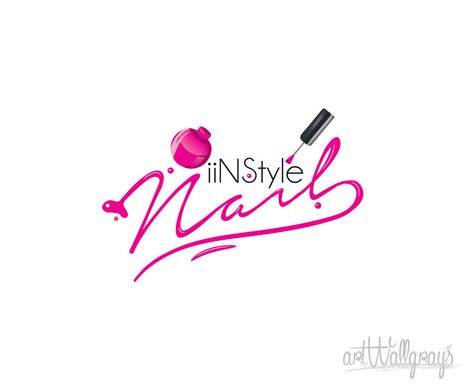 Nail Polish Logo, Nail Salon Names, Best Logo Maker, Logo Nail, Logo Online Shop, Salon Logo Design, Nail Salon Decor, Makeup Artist Logo, Salon Names