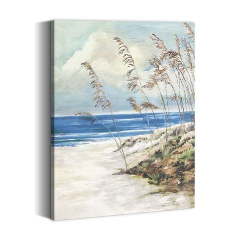 PRICES MAY VARY. Beach Seaweed Canvas Wall Art: The beach coastal canvas painting artwork is 12 inches x 16 inches. Ideal size for leveling up senses of any interior spaces Beach Seaweed Canvas Painting Artwork: Fine giclee artist grade canvas art printed on premium quality canvas in high quality ink, professionally hand-stretched & wrapped over pine wood in gallery wrap style Beach Relaxing Canvas Wall Art: This beach coastal path painting artwork can be a perfect decorative fit for the walls o Seaside Paintings, Ocean Artwork, Beach Canvas Wall Art, Seaside Art, Prints Fashion, Seascape Canvas, Abstract Seascape, Ocean Canvas, Botanical Artwork