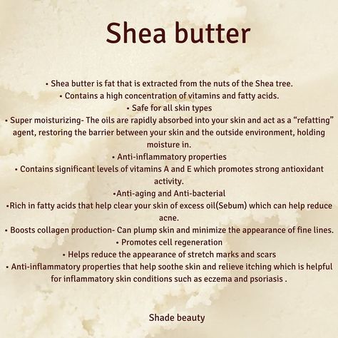 Benefits of Shea butter and why we should use it daily🤎🤎 #sheabutter #shadebeauty #allskintypes #skincare #bodycare Shea Butter Benefits, Body Butter, Organic Skin Care, Natural Makeup, Shea Butter, Body Care, Lotion, Butter, Skin Care