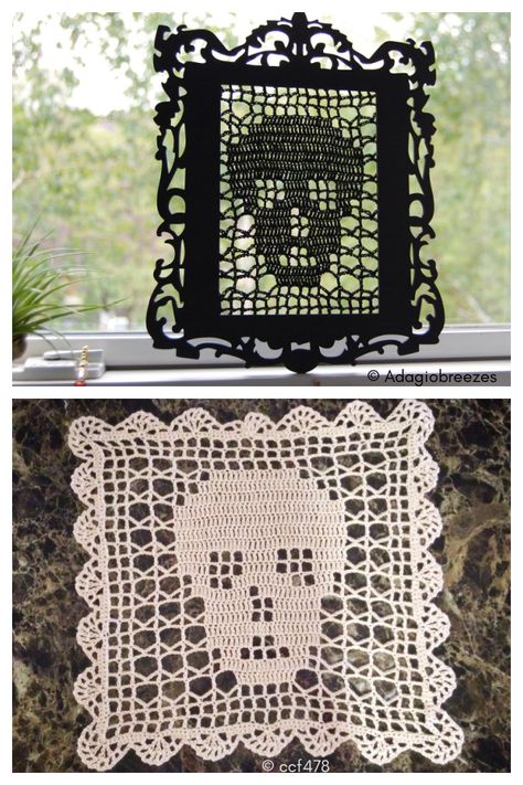 Small Doily Patterns Free, Easy Crochet Doily, Metaphysical Crochet, Halloween Doilies, Halloween Doily Crochet Patterns Free, Dollies Crochet Free Pattern, Crochet Ghost Doily Free Pattern, Mexican Crochet Pattern, Crochet Doily Free Pattern