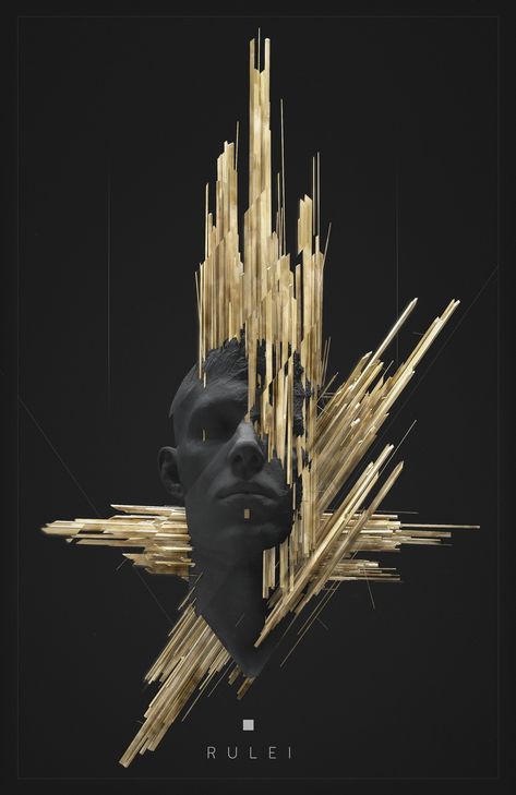 RULEI 006, Philip Harris-Genois on ArtStation at https://www.artstation.com/artwork/RDZnO Philip Harris, Arte Yoga, Bio Ig, Dark Design, Creation Art, Market Displays, Gold Aesthetic, Woman Art, Glitch Art