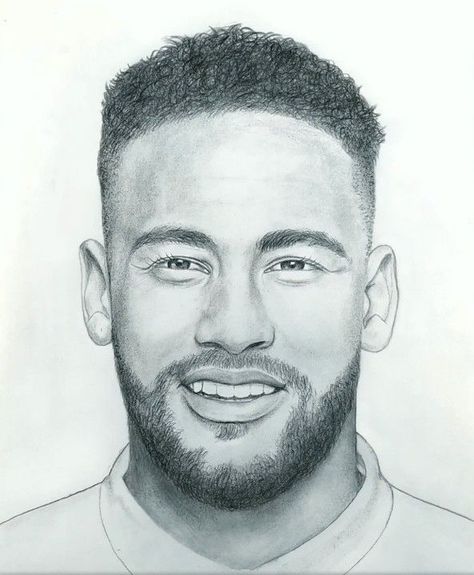 Neymar Drawing Pencil, Neymar Jr Drawing Pencil, Neymar Sketch, Neymar Jr Drawing, Neymar Drawing, Messi Drawing, Football Player Drawing, Markers Drawing Ideas, Football Drawing