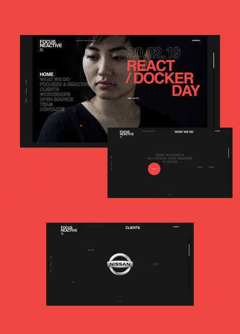 Focus Reactive on Behance Ppt Ideas, Brutalism Architecture, 3d Studio, Web Inspiration, Web Layout Design, Minimal Web Design, Professional Growth, App Ui Design, Web Layout