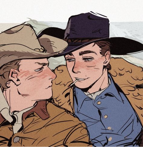 Brokeback Mountain, Cowboy Aesthetic, Cowboy Art, Gay Art, Funky Art, Art Reference Poses, Pose Reference, Art Tutorials, Art Inspo