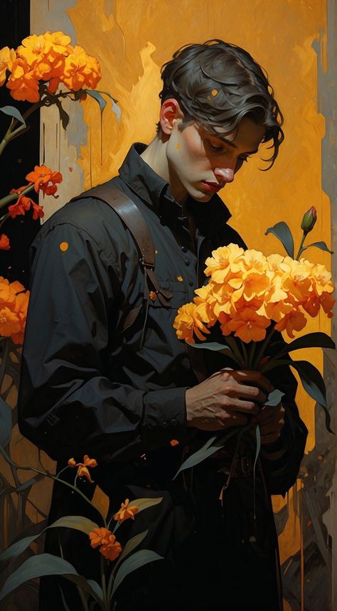 Dungeon Environment, Flowers Marigold, Boxe Thai, Character Inspiration Male, Digital Art Gallery, Painting Art Lesson, Oil Painting Portrait, Jackson Pollock, Digital Art Anime