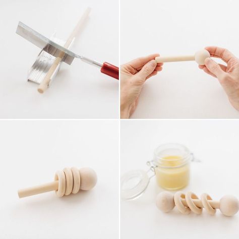 DIY+Wooden+Baby+Rattle                                                                                                                                                                                 More Organize Baby Toys, Baby Toy Box, Homemade Baby Toys, Wooden Baby Teether, Natural Baby Toys, Baby Toy Storage, Wooden Baby Rattle, Wood Baby Toys, Wooden Teething Ring