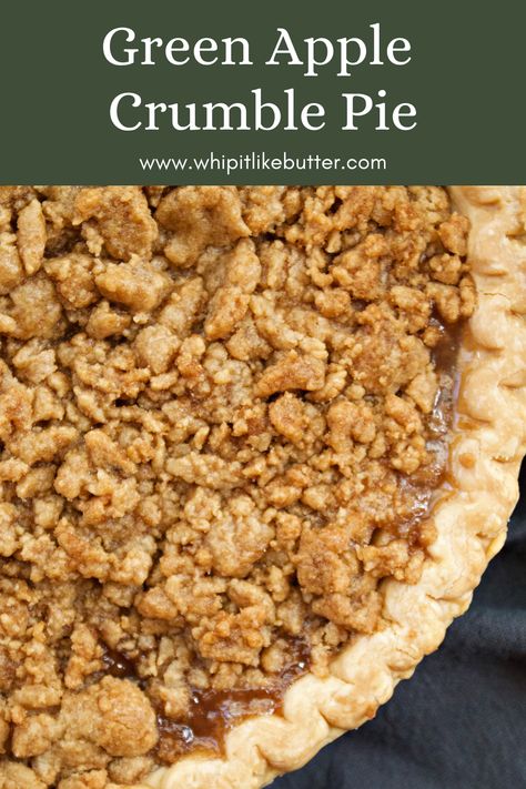 Image of Green Apple Crumble Pie Green Apple Dessert Recipes, Green Apple Pie Recipe, Green Apples Dessert, Green Apple Pie, Green Apple Recipes, Brown Sugar Pie, Apple Brown Sugar, Brown Sugar Butter, Apple Crumble Pie