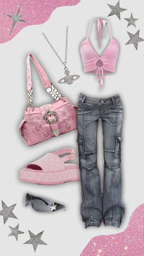 Preppy Outfits Y2k, Y2k 200s Outfits, Pink Y2k Fits, 2000s Gyaru Outfits, Actual Y2k Fashion, Pink Outfit Inspo Aesthetic, 2000s Preppy Outfits, Y2k Outfit Inspo Aesthetic, Preppy 2000s Outfits