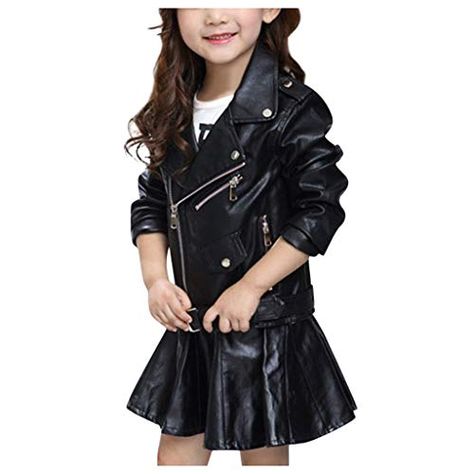 LISfsa Children's Jacket Girl Boy Motorcycle Jacket Kid Outwear Solid Color Zipper Crop Coat Winter Coat Leather Windbreaker Spring Outfits Kids, Crop Coat, Kids Outwear, Kids Coats Girls, Cropped Coat, Spring Girl, Collared Coat, Kids Outerwear, Kids Coats