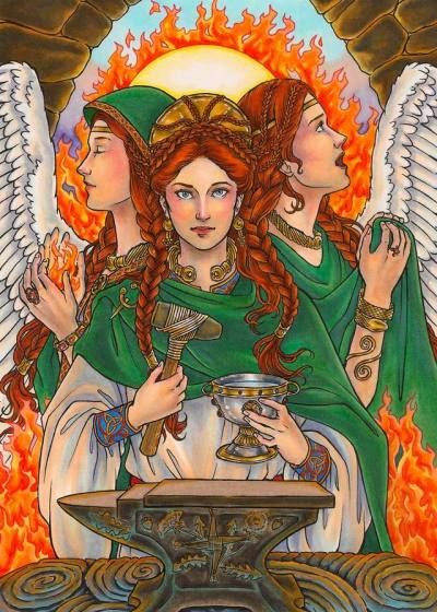 Brighid Goddess, Brigid Goddess, Celtic Goddesses, Goddess Brigid, Celtic Deities, Goddess Of Fire, Irish Mythology, Celtic Gods, St Brigid