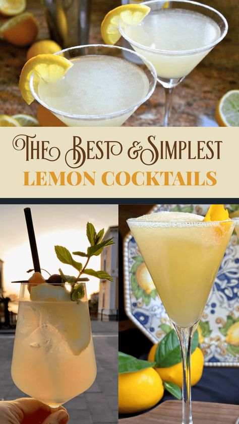 Gin Lemon Cocktail, Lemon Vodka Drinks, Lemon Cocktail Recipes, Lemon Cocktails, Lemon Drink Recipes, Lemon Juice Recipes, Lemon Drop Cocktail, Lemon Cocktail, Lemon Vodka