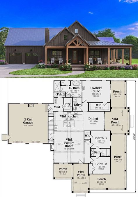 Barndominium Home Ideas | 🚨🌹 Explore Dream Houses 🌹🚨 | Facebook 4 Bedroom House Plans Open Floor Barndominium, Ranch Style Floor Plans With Basement, Barndominium 2000 Sq Ft, Rustic Farmhouse Floor Plans, Pole Barn Homes Floorplan, One Level Barndominium Ideas, Farm Style House Plans, Barndominiums On A Budget, Simple Barndominium Ideas