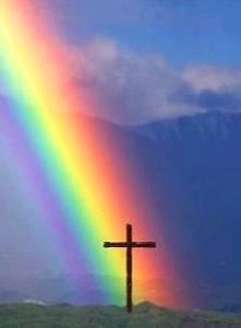 The Rainbow and the Cross | A Means to an End Rainbow Pictures, God's Promise, Jesus Christus, A Hill, Gods Promises, Alam Yang Indah, Beautiful Rainbow, A Cross, Spiritual Inspiration