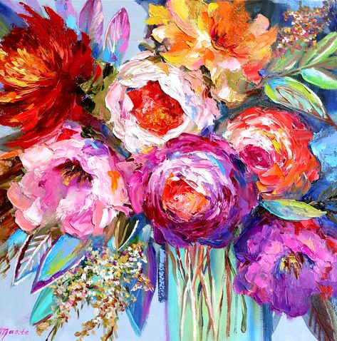 Original Colorful peony painting,Abstract flower painting, Flower painting canvas, Oil paintings flowers,16x16 Impressionism Flowers Art Paintings, Flowers Painting Impressionism, Abstract Flower Bouquet Painting, Vibrant Flower Painting, Bright Flowers Painting, Abstract Floral Oil Paintings, Colourful Flower Painting, Flower Art Abstract, Abstract Peony Painting