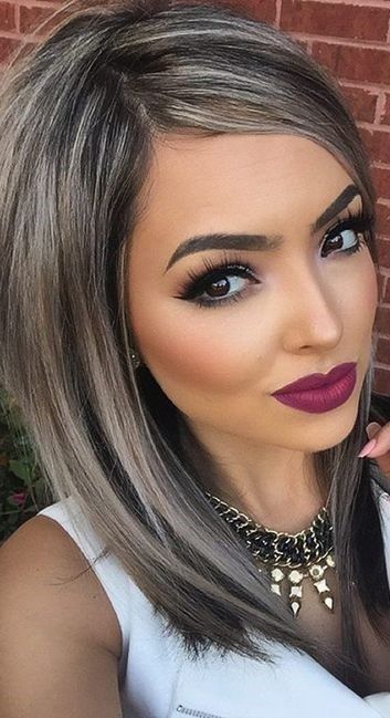 Épinglé sur tinturados ,Cortes y peinados ❤ Cover Grey Hair, Hair Color For Brown Skin, Grey Hair Wig, Hairstyles Anime, Brown Hair Dye, Covering Gray Hair, Blending Gray Hair, Gray Hair Highlights, Natural Hair Styles Easy